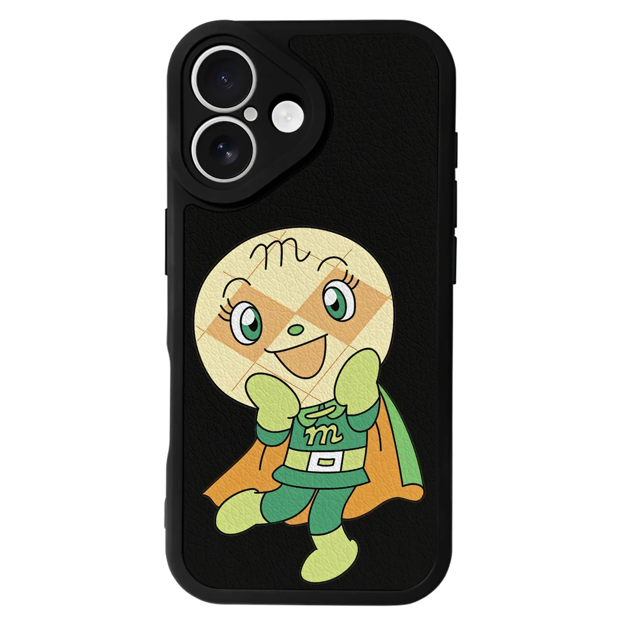 アンパンマン グッズ,メロンパンナ - IPhone 16シリーズ対応 ・ シリコンスマホケース ・ レザー調 ・ 高精度フィット ・ 耐衝撃 ・ ワイヤレス充電対応 ・ 精密カット